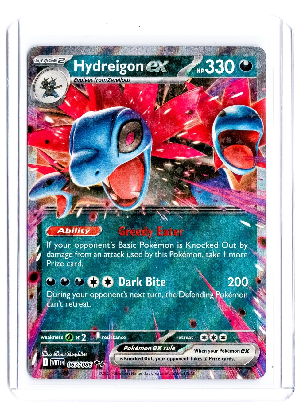 Hydreigon 067/086 EX White Flare NM Pokemon Trading Card